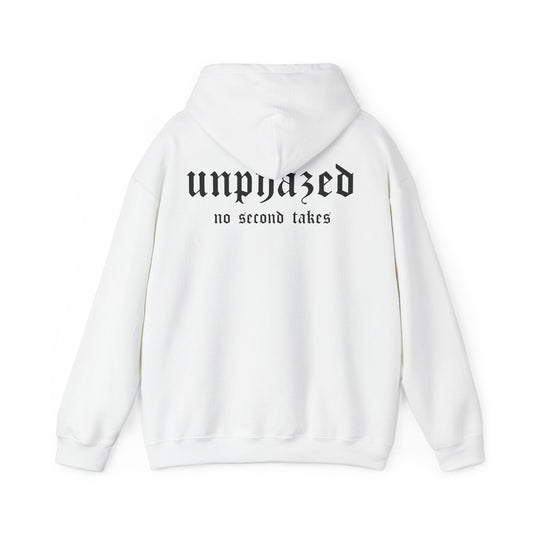 UNPHAZED - 'No Second Takes' Hoodie - White