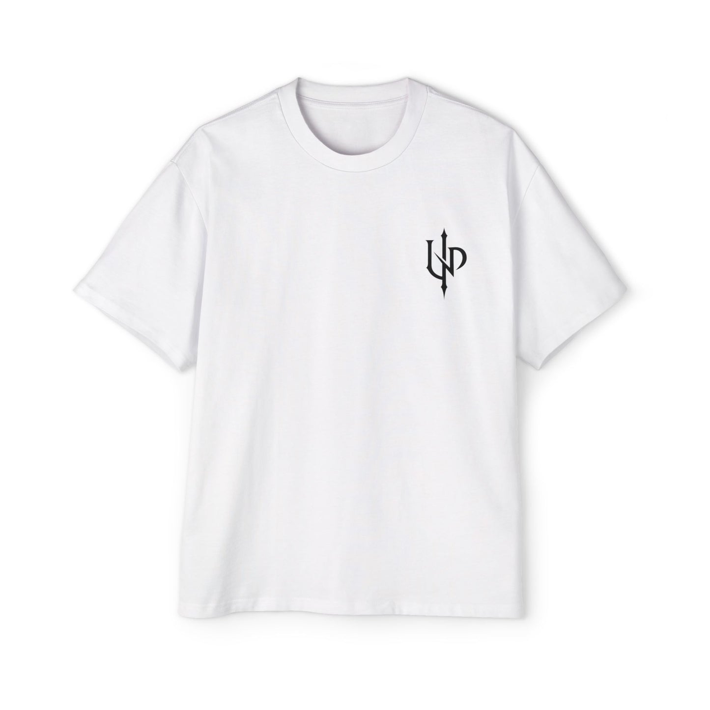 Oversized Tee — Monogram 'UNP' Gothic Arrow Logo