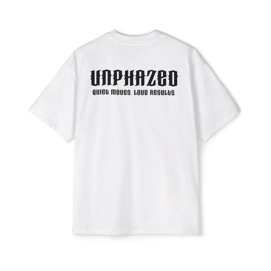 UNPHAZED - 'Quiet Moves Loud Results' Oversized tee - White